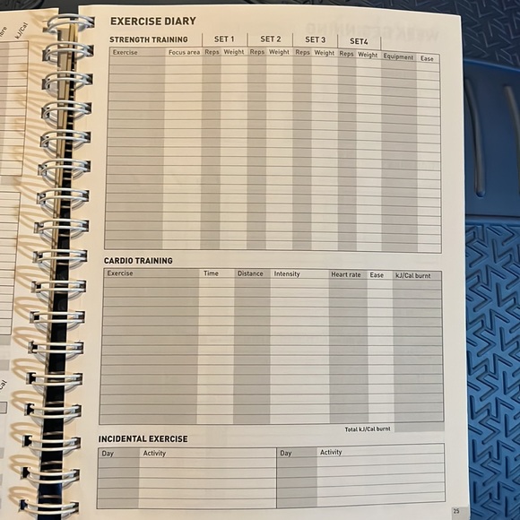 New Spiral Bound Diet and Exercise Diary - Tracker. - Picture 5 of 8